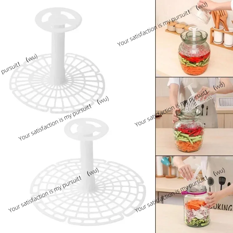 Kitchen Gadgets Made In Usa - プラスチック製の押し留め式ホルダー、ピクルス瓶、韓国産キムチ用キッチンガジェットに最適、5.9/7インチ