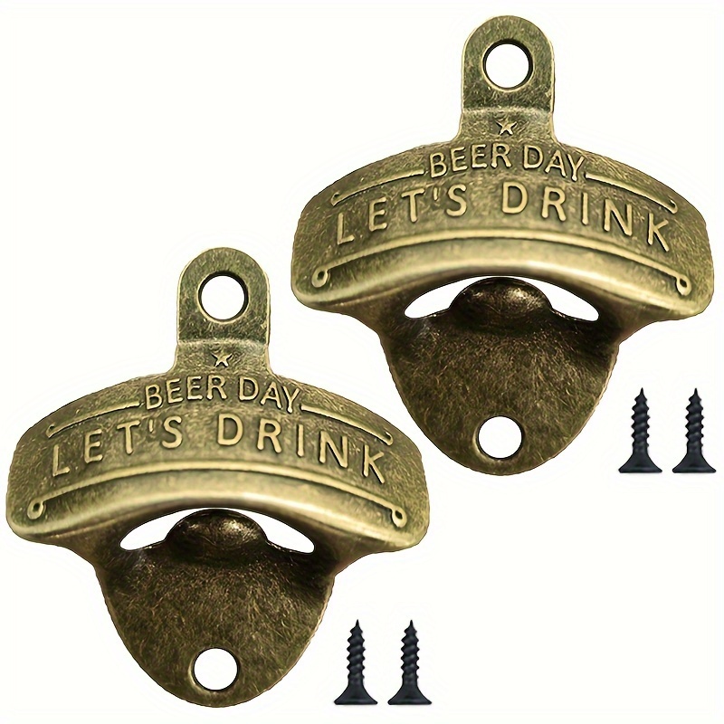 Kitchen Gadgets Vintage - 1/2/5/10 個ヴィンテージ栓抜きビールの日レトロ栓抜き壁掛けパブバーベキュー DIY 固体ビールオープナーキッチンガジェット