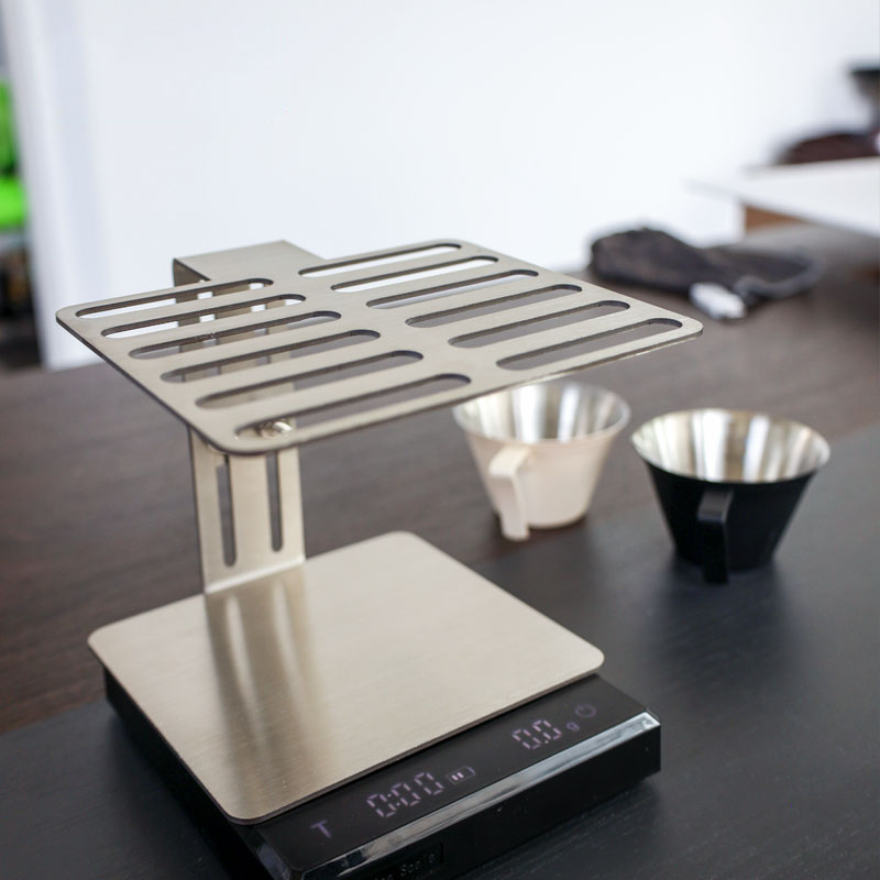 Kitchen Gadgets Holder - コーヒー計量ラック コーヒースケールスタンド ツールホルダー コンパクトで耐熱性のあるステンレス製 バリスタ用キッチンアクセサリー