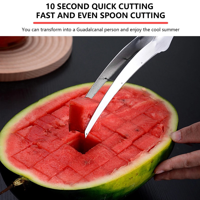 Watermelon Slicer Cutter - スイカ切断機夏スイカスライダー汚れた手多機能スライサーメロンキッチンツール