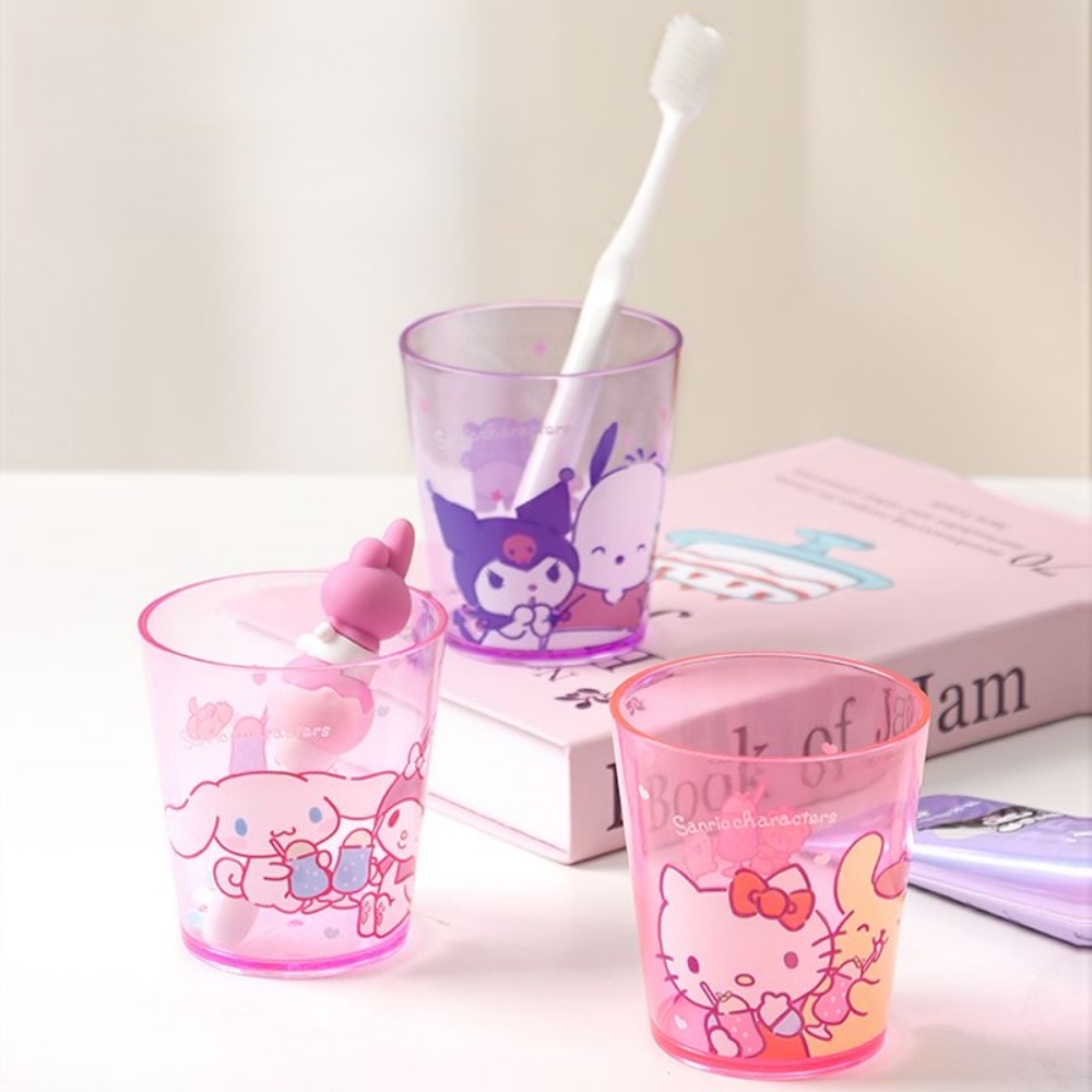 Kitchen Gadgets Aliexpress - 新品透明260/450mlウォーターカップ、漫画シナモロールメロディー厚手ドリンクカップ、クロミハローキティプラスチックカップ1個