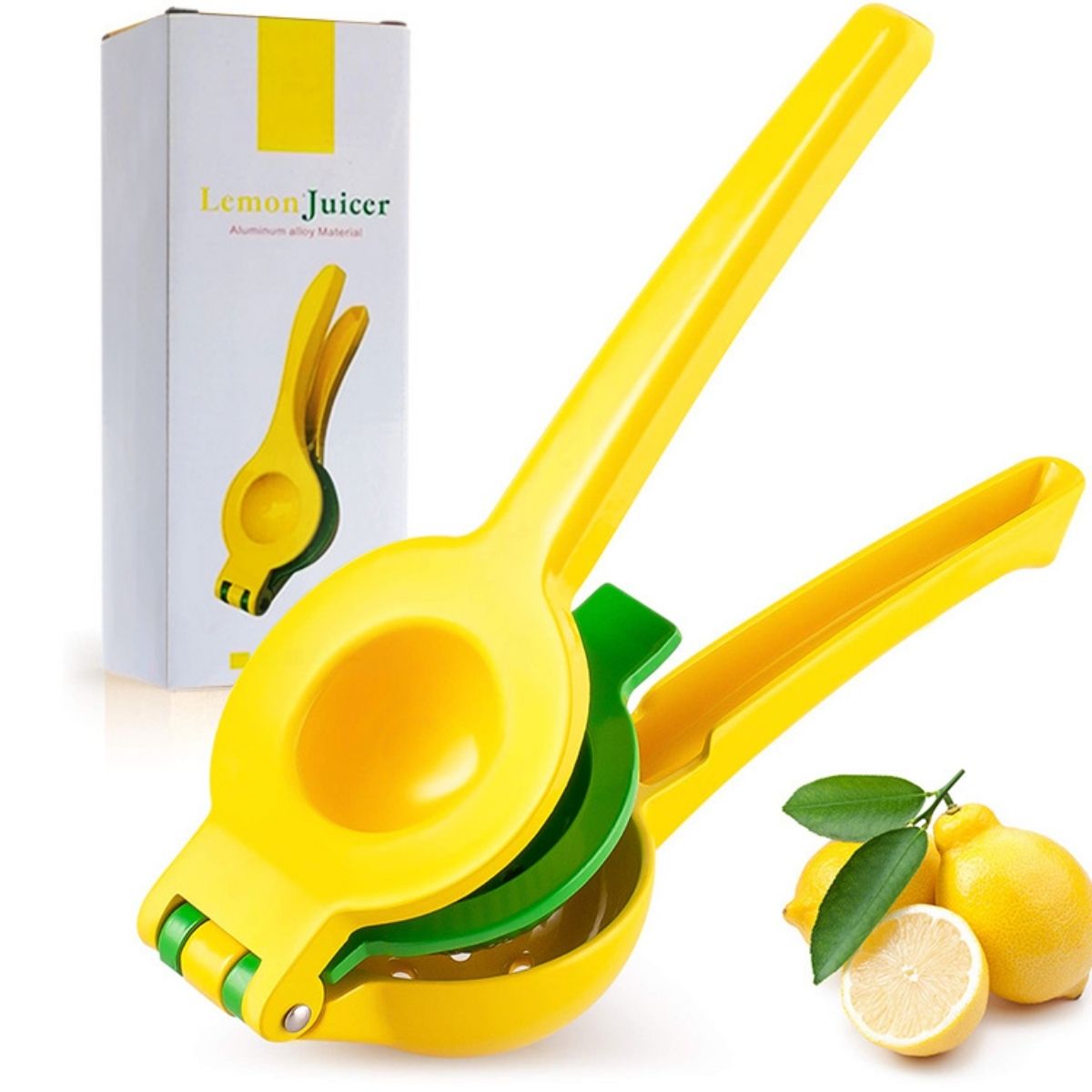 Citrus Lemon Squeezer - 金属製ハンドプレス柑橘ジューサー、頑丈な手動レモン絞り器、お手入れ簡単、オレンジ、レモン、ライム用の手持ち式ライムジューサー
