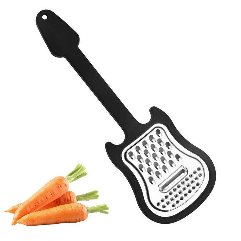 Household Kitchen Gadgets Vegetable Cutter Silk Cutter - ギター形状チーズおろし金多目的ステンレス鋼野菜ゼスターおろし金スライサーシトラスレモンゼスターキッチンアクセサリー