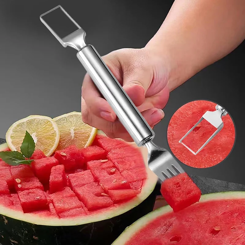 多目的ポータブル 2In1 スイカスライサーフォークスイカス - Watermelon Slicer Cutter のレビューと価格