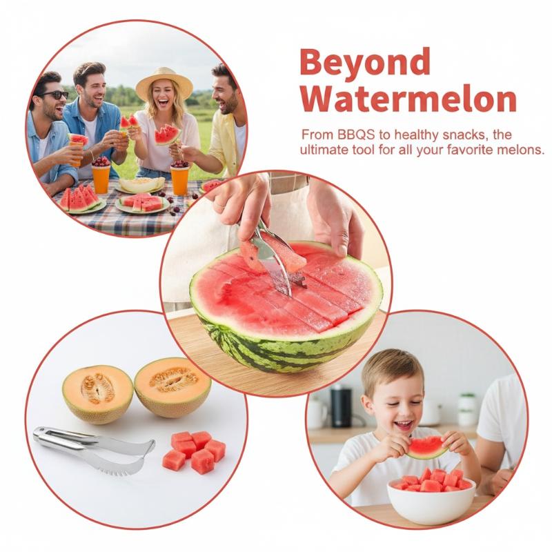 ステンレス製風車型スイカカッター、サラダフルーツスライサーカ - Watermelon Slicer Cutter のレビューと価格
