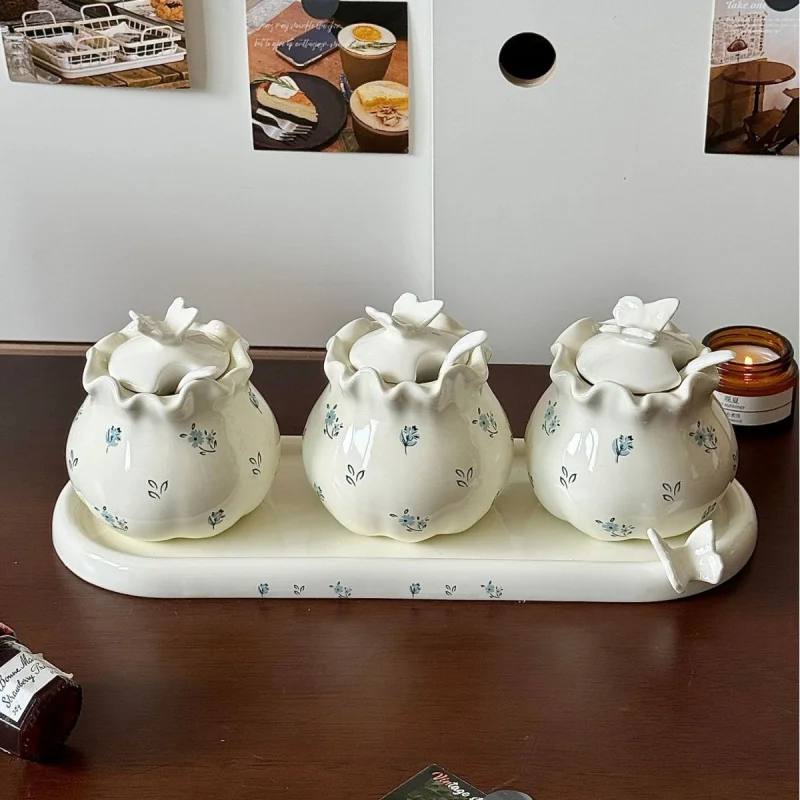 3個セットのヴィンテージ磁器製塩コショウ・砂糖ジャー、セラミ - Kitchen Gadgets Vintage のレビューと価格