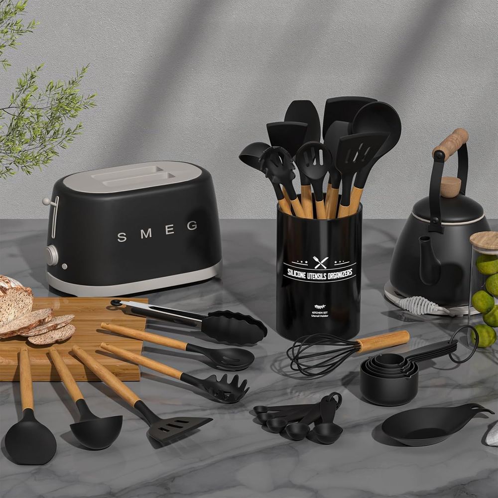 キッチン用品セット - 34個入りシリコン製調理器具セット、 - Kitchen Gadgets Holder のレビューと価格