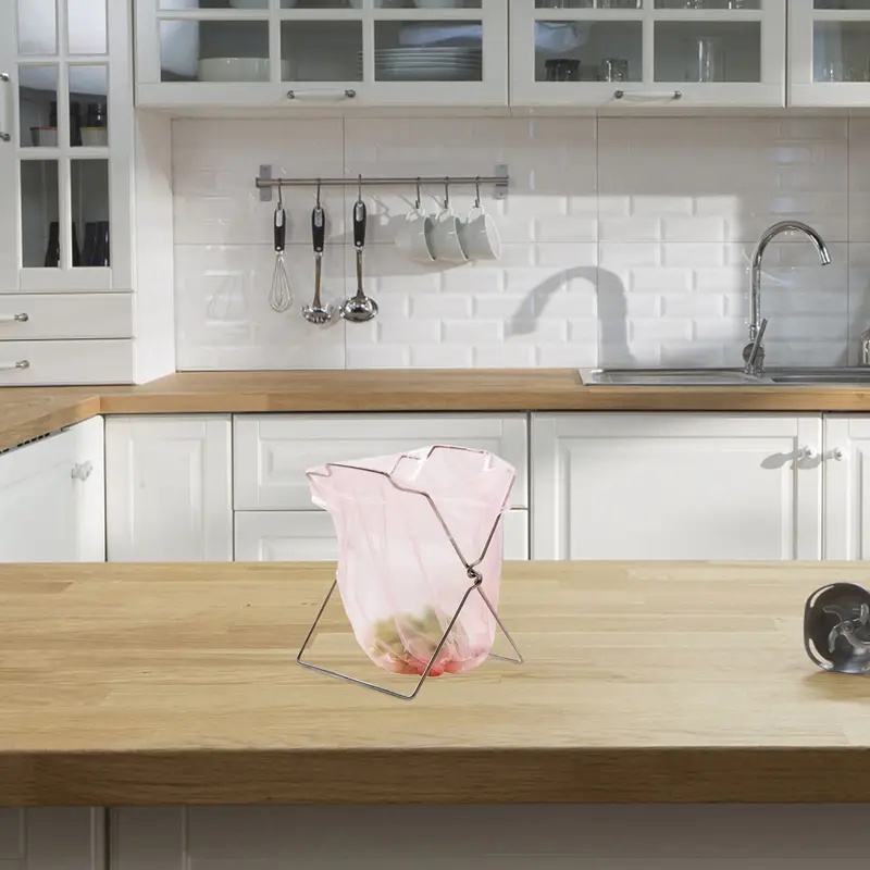 頑丈で軽量なキッチン用ゴミ袋ホルダー、ステンレス製壁掛け式ゴ - Kitchen Gadgets Holder のレビューと価格