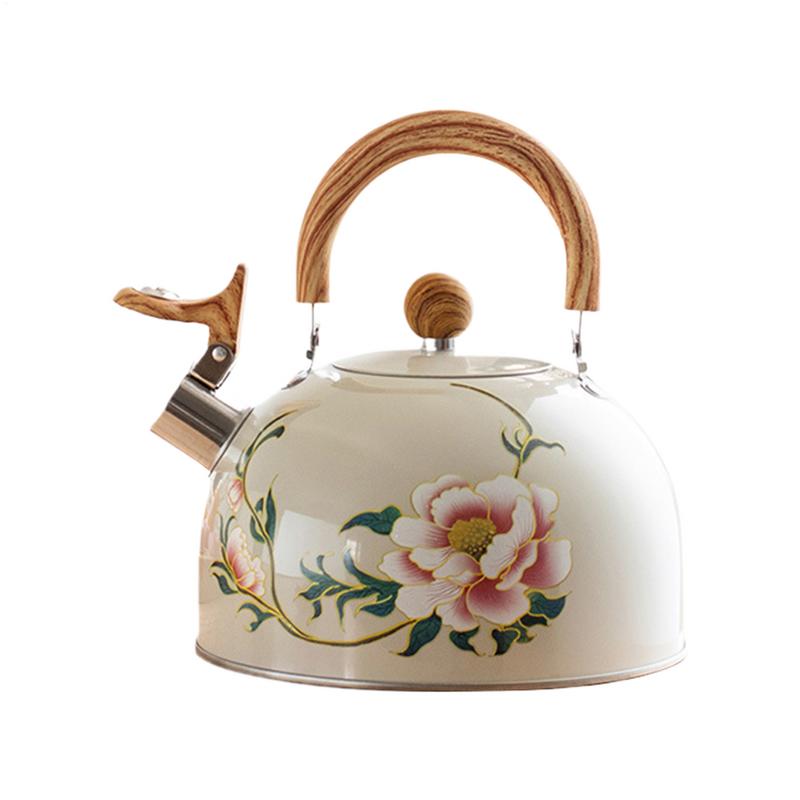 ヴィンテージフローラルエナメルティーポットステンレス鋼、中国 - Kitchen Gadgets Vintage のレビューと価格