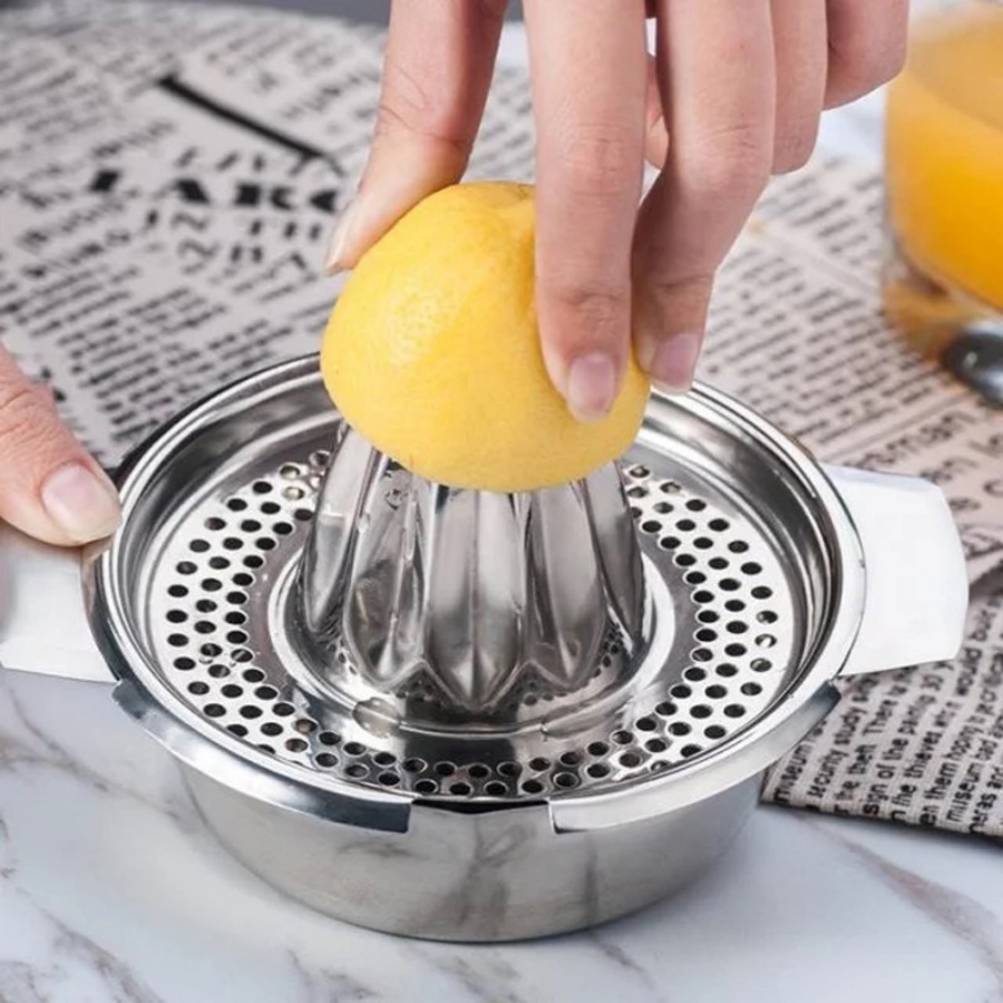 手動ステンレス製レモンオレンジ絞り器、柑橘類ジューサー、ボウ - Citrus Lemon Squeezer のレビューと価格