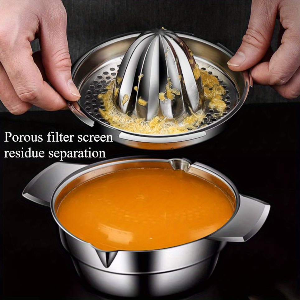 手動ステンレス製レモンオレンジ絞り器、柑橘類ジューサー、ボウ - Citrus Lemon Squeezer のレビューと価格