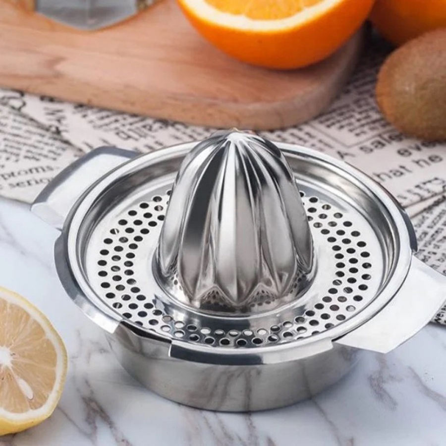 手動ステンレス製レモンオレンジ絞り器、柑橘類ジューサー、ボウ - Citrus Lemon Squeezer のレビューと価格