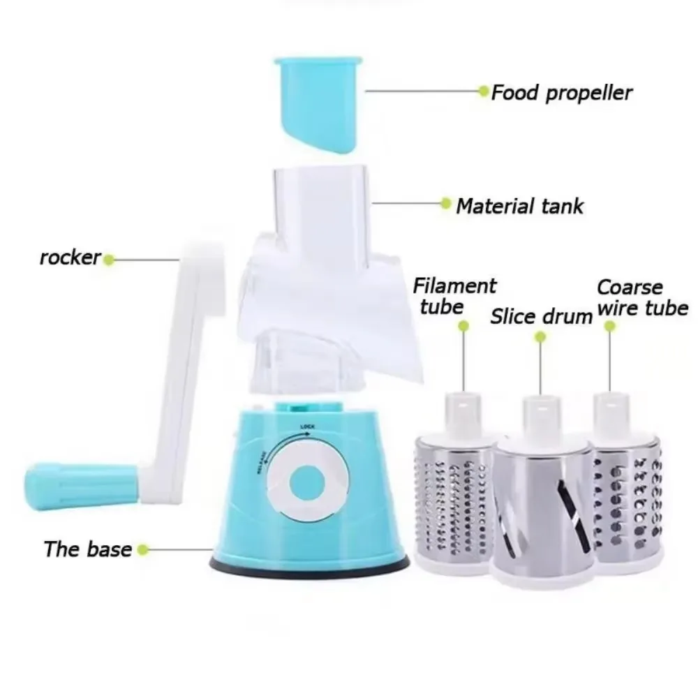 手動ロータリーおろし金チーズと野菜ポテトスライサーマンドリン - Kitchen Gadgets In China のレビューと価格