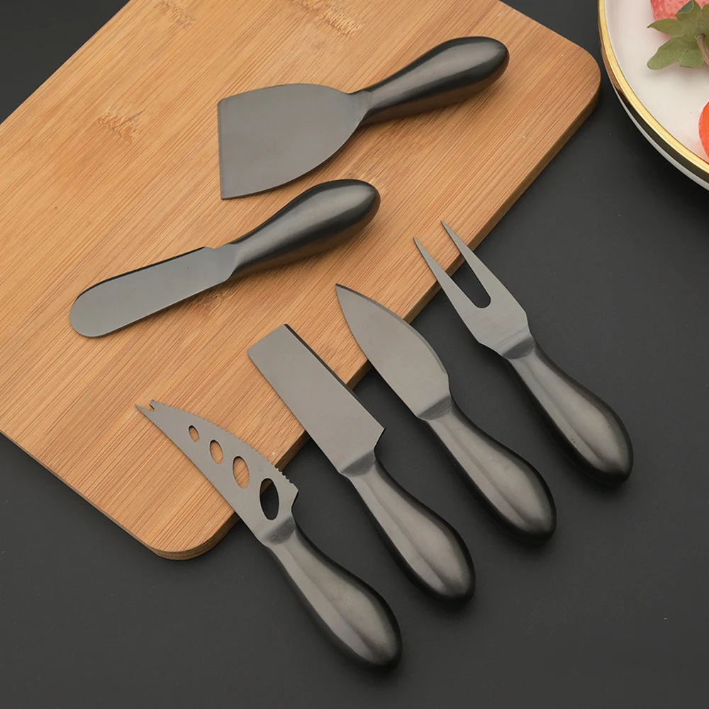 ステンレス鋼の黒いマットな食器,チーズナイフ,ベーキングツー - Kitchen Gadgets Vintage のレビューと価格