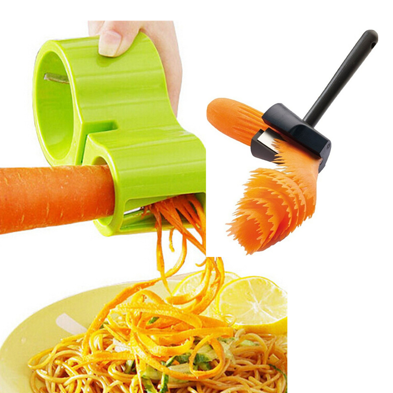 鋸歯状の果物と野菜のペアリングナイフ、スライサーシュレッダー - Household Kitchen Gadgets Vegetable Cutter Silk Cutter のレビューと価格