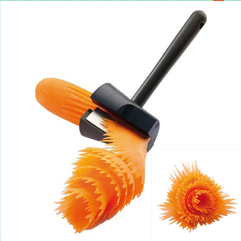 鋸歯状の果物と野菜のペアリングナイフ、スライサーシュレッダー - Household Kitchen Gadgets Vegetable Cutter Silk Cutter のレビューと価格