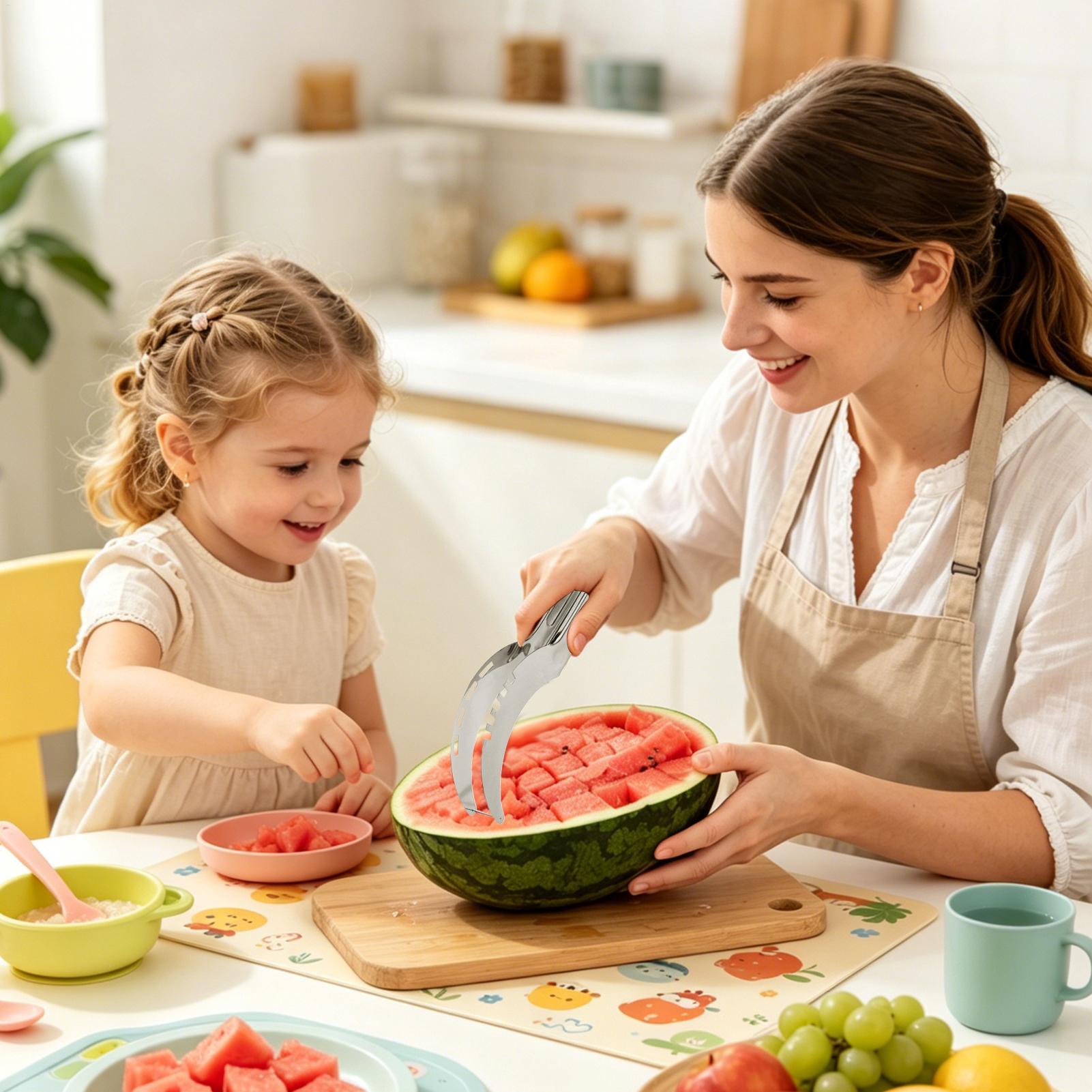 スイカスライサー ノンスリップグリップ 人間工学に基づいたキ - Watermelon Slicer Cutter のレビューと価格