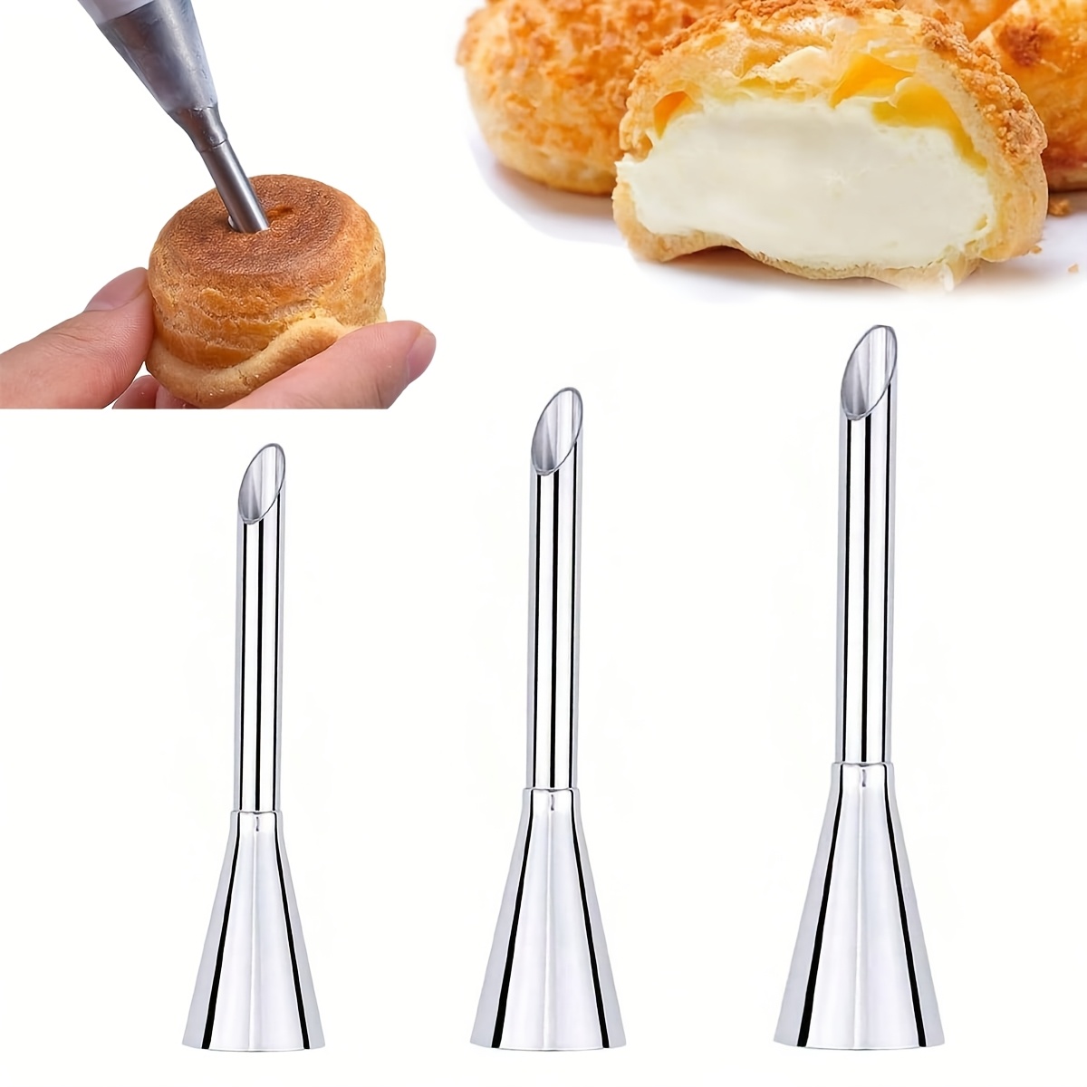 1 クリームアイシングパイピングノズルチップステンレス鋼ノズ - Kitchen Gadgets For Small Kitchens のレビューと価格