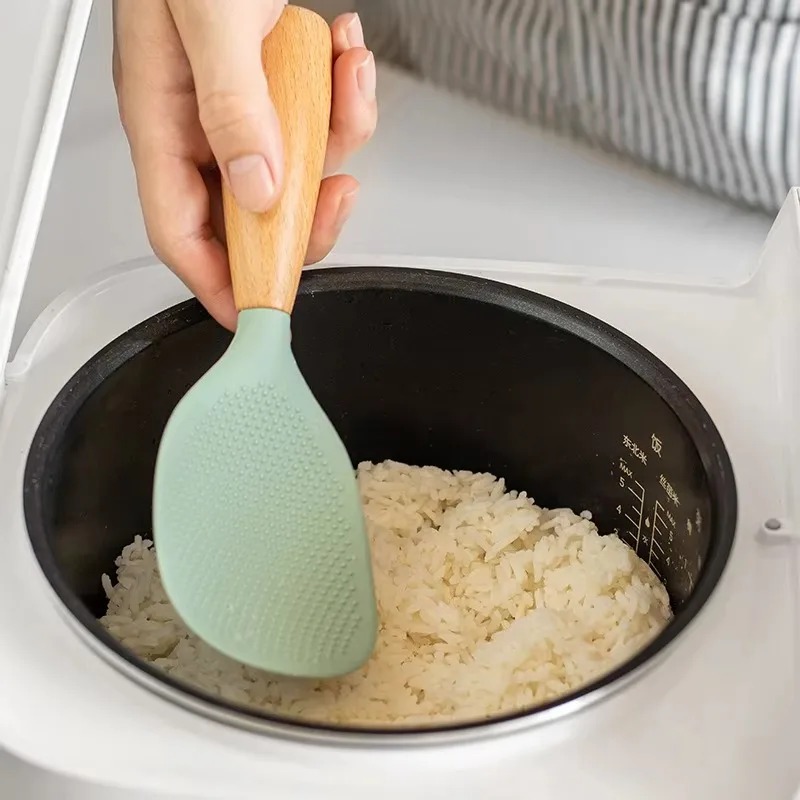 1 個のシリコンスプーンノンスティック調理スプーン火傷防止ポ - Kitchen Gadgets In China のレビューと価格