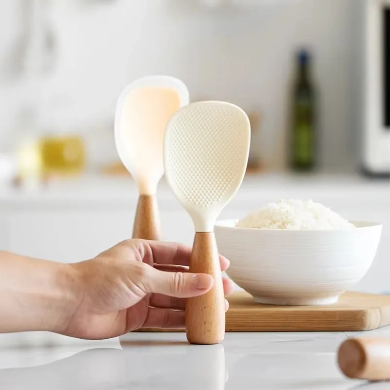 1 個のシリコンスプーンノンスティック調理スプーン火傷防止ポ - Kitchen Gadgets In China のレビューと価格