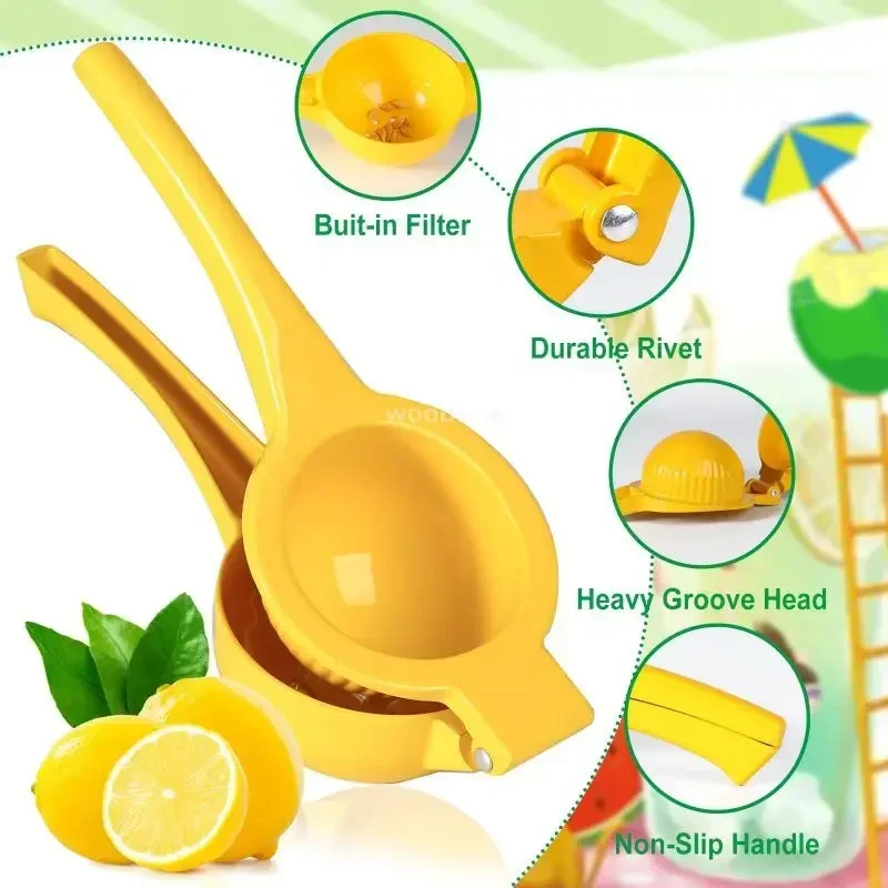 アルミ合金製レモンライムスクイーザー、手動式シトラスプレスジ - Citrus Lemon Squeezer のレビューと価格
