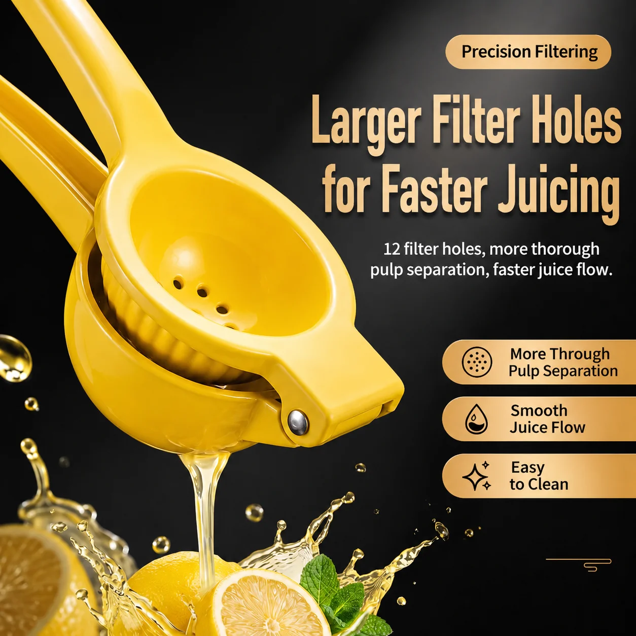 アルミ合金製レモンライムスクイーザー、手動式シトラスプレスジ - Citrus Lemon Squeezer のレビューと価格