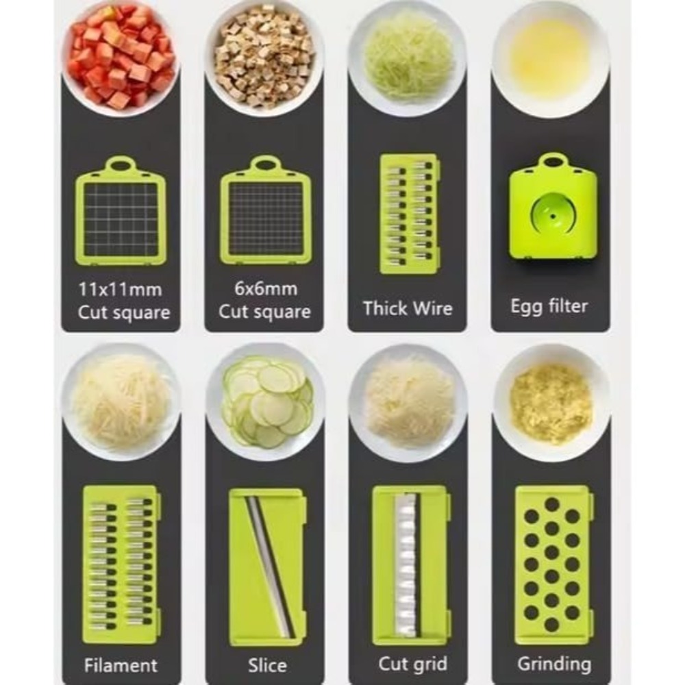 16 in 1野菜チョッパー・スライサー・ダイサー・カッター - Household Kitchen Gadgets Vegetable Cutter Silk Cutter のレビューと価格