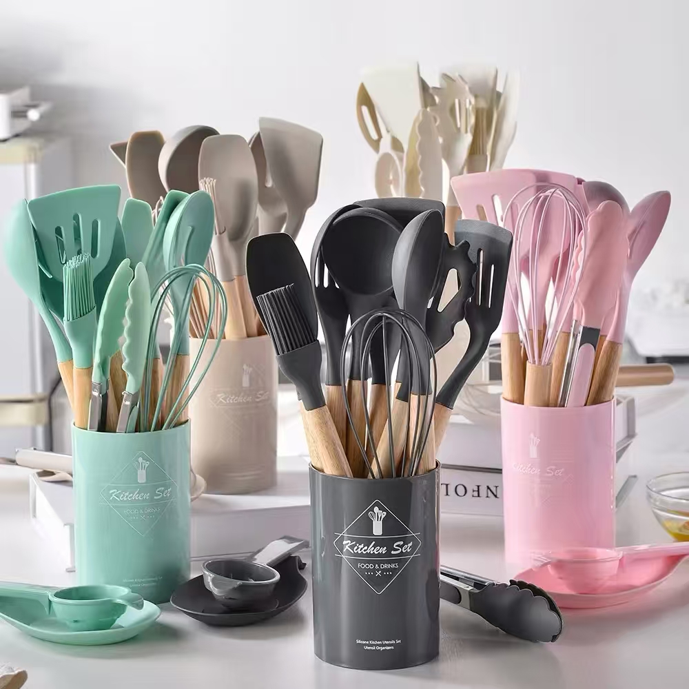 12 個のシリコン調理器具セットキッチン調理ツールベーキング - Kitchen Gadgets Under $10 のレビューと価格