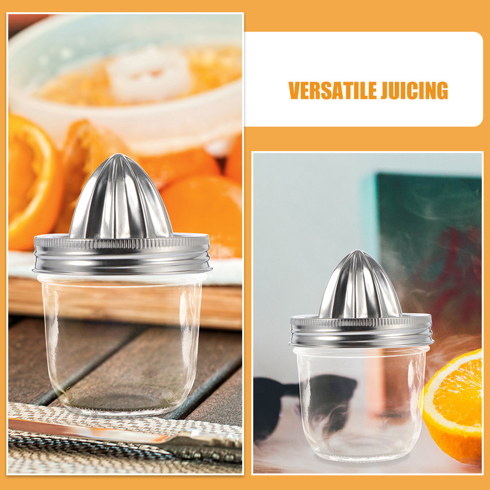 2個入り、メイソンジャー型、ステンレス製、手動式ジューサー。 - Citrus Lemon Squeezer のレビューと価格