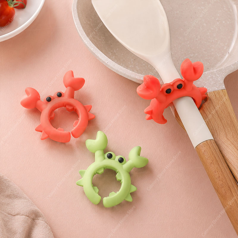シリコン製スパチュララック、小型カニ型、火傷防止、オーバーフ - Kitchen Gadgets For Small Kitchens のレビューと価格