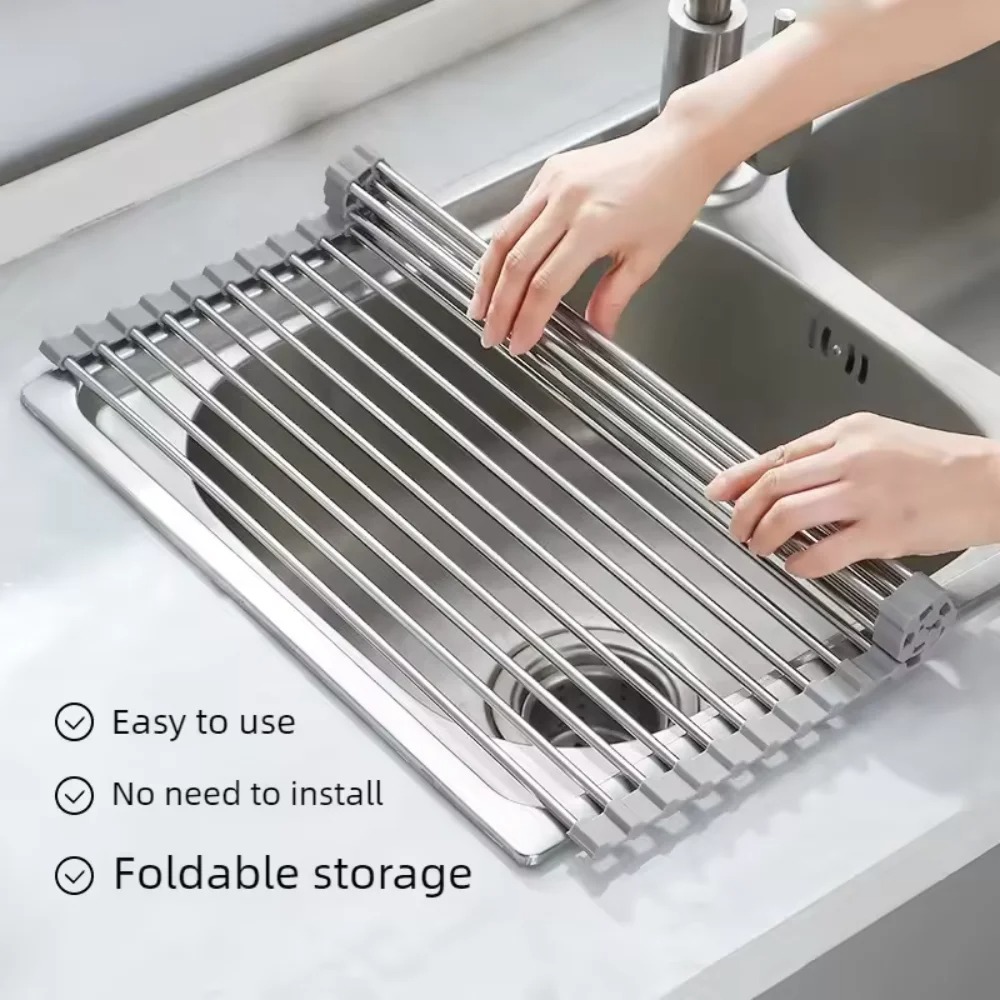 折りたたみ式ステンレス製シンク乾燥ラック キッチン多機能水切 - Kitchen Gadgets Holder のレビューと価格