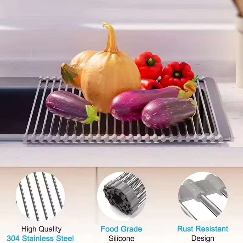 折りたたみ式ステンレス製シンク乾燥ラック キッチン多機能水切 - Kitchen Gadgets Holder のレビューと価格