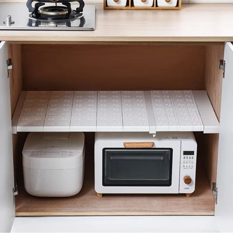 白い拡張可能な仕切りパンチフリー調整可能な衣類クローゼット棚 - Kitchen Gadgets In China のレビューと価格