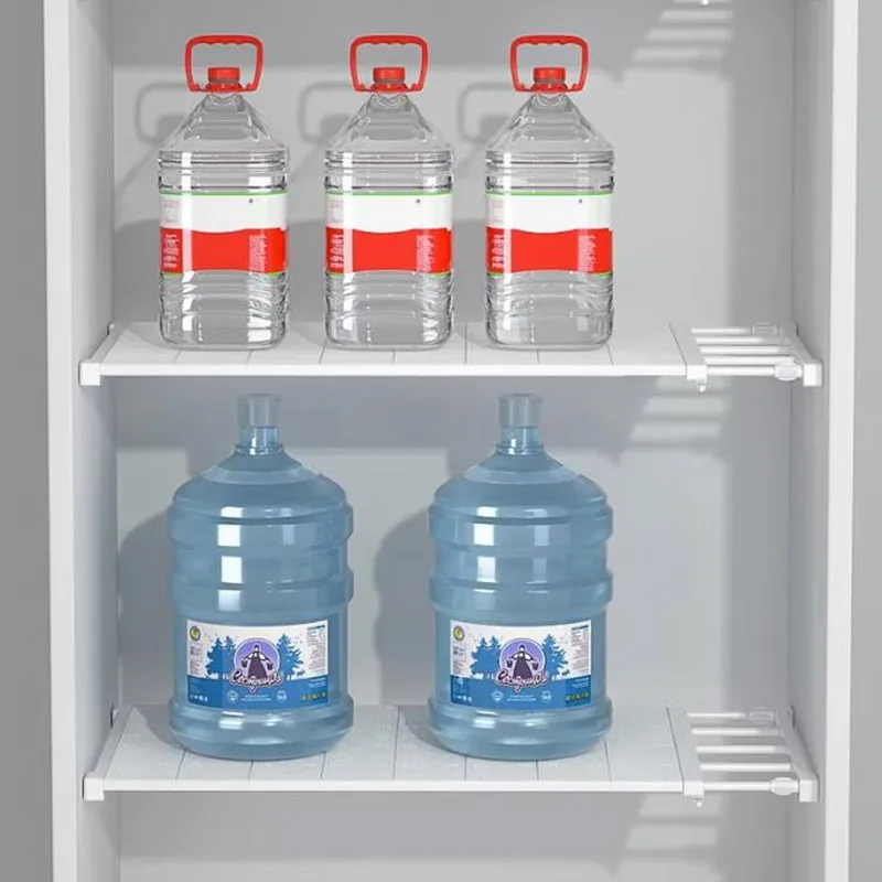 白い拡張可能な仕切りパンチフリー調整可能な衣類クローゼット棚 - Kitchen Gadgets In China のレビューと価格