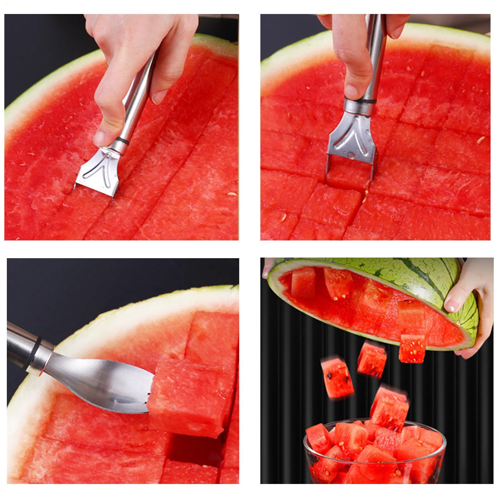 スイカスライサーカッターツール 2-in-1 フォークスライ - Watermelon Slicer Cutter のレビューと価格