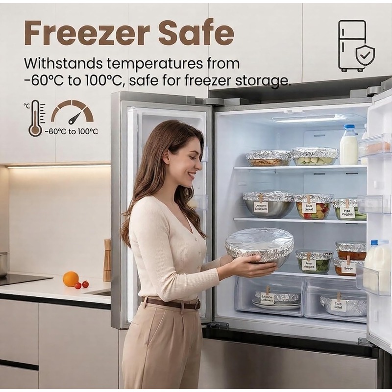 10-50個入り 再利用可能なアルミホイル製ボウルカバー 冷 - Kitchen Gadgets Under $10 のレビューと価格