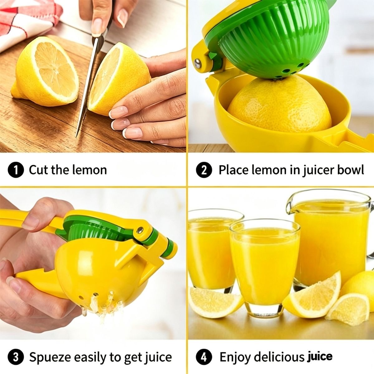 金属製ハンドプレス柑橘ジューサー、頑丈な手動レモン絞り器、お - Citrus Lemon Squeezer のレビューと価格