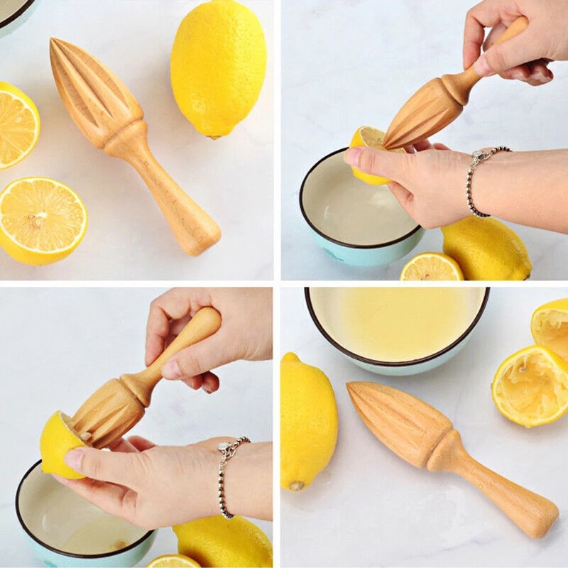 木製シトラスリーマー、ヨーロッパの広葉樹で作られた手作りレモ - Kitchen Gadgets Made In Usa のレビューと価格