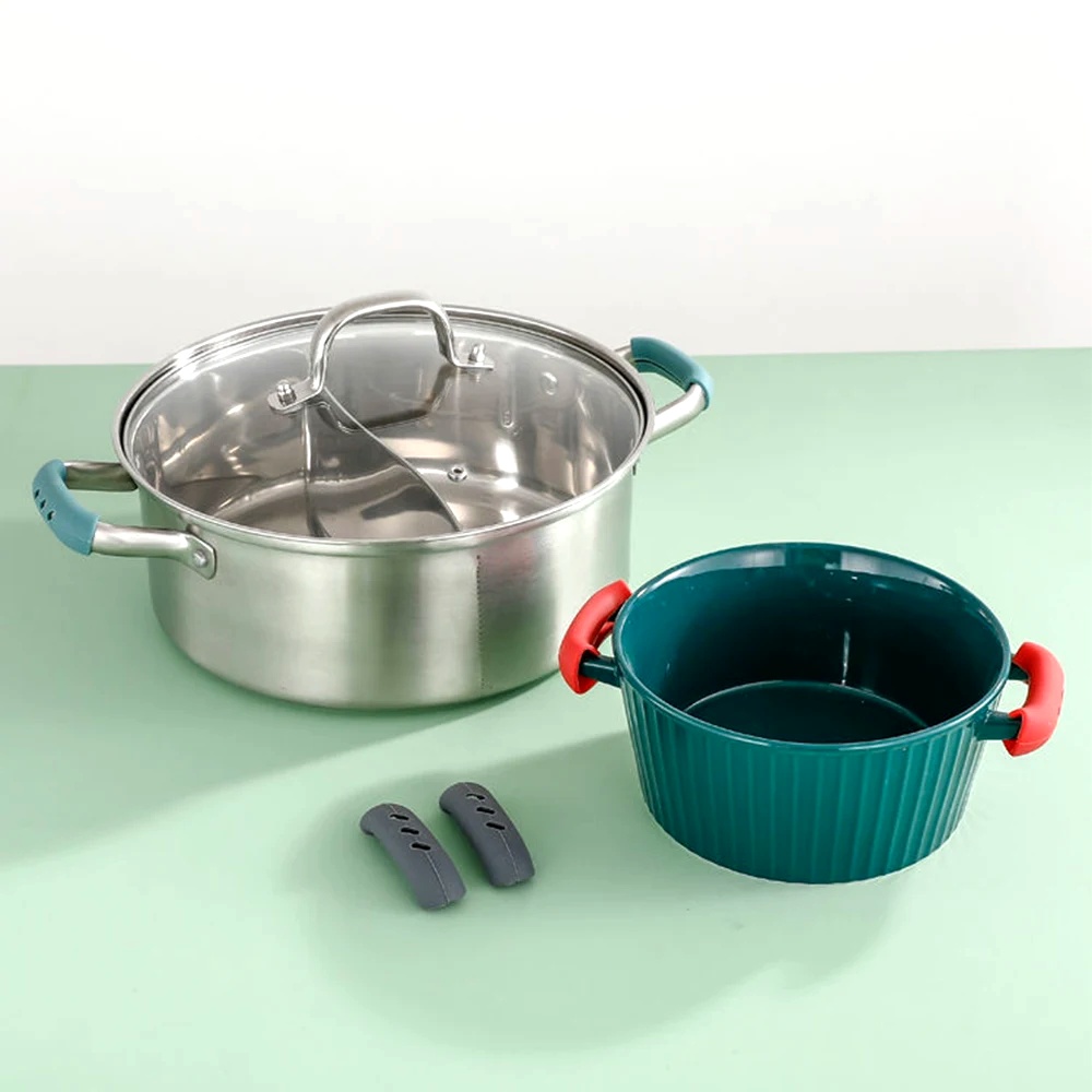 2 個のシリコンパンハンドルカバー断熱アシストハンドルホルダ - Kitchen Gadgets Holder のレビューと価格
