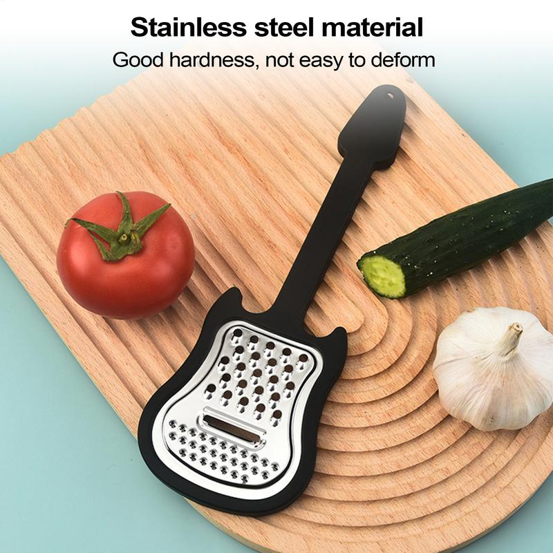 ギター形状チーズおろし金多目的ステンレス鋼野菜ゼスターおろし - Household Kitchen Gadgets Vegetable Cutter Silk Cutter のレビューと価格